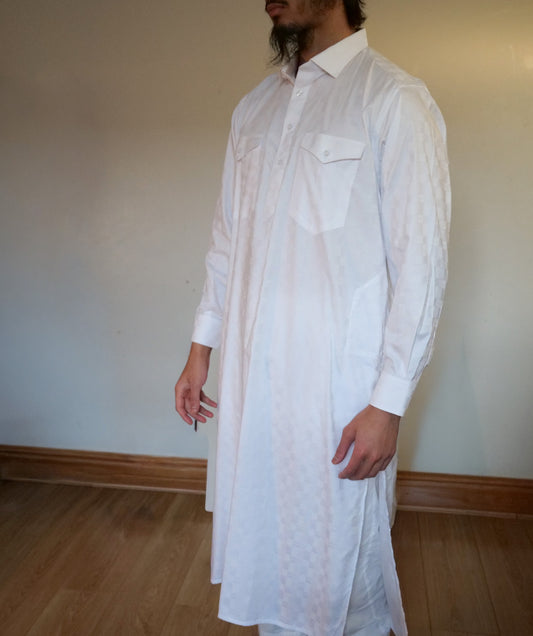 Al-Hilaal Fanjabi - White Checkers
